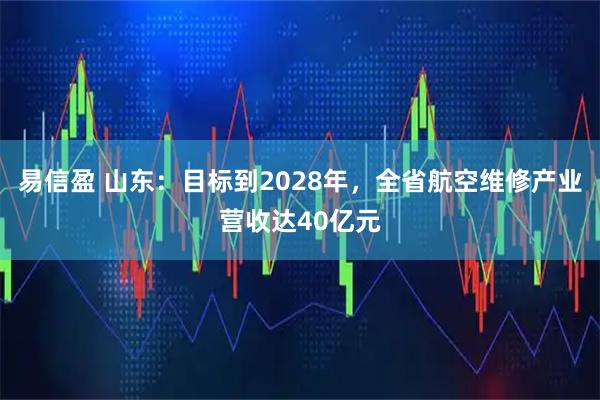 易信盈 山东：目标到2028年，全省航空维修产业营收达40亿元